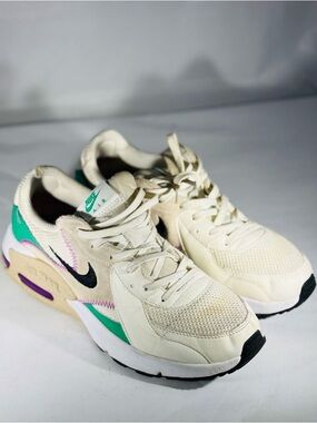 Nike Air Max Excee Cream Green Purple Sneakers